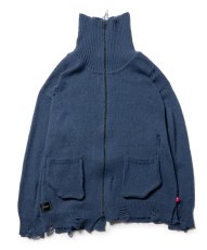 画像6: 【VIRGOwearworks】Large collar zip cardigan (6)