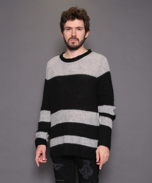 純正特注 EPIC(エピック) Border Gradation Mohair Knit - トップス